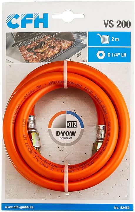 Actual product image CFH Gas hose ND 1/4" lks VS 200
