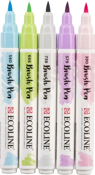 Produktbild Talens Ecoline Brush Pen Pastell (Multicolor, 5 x)