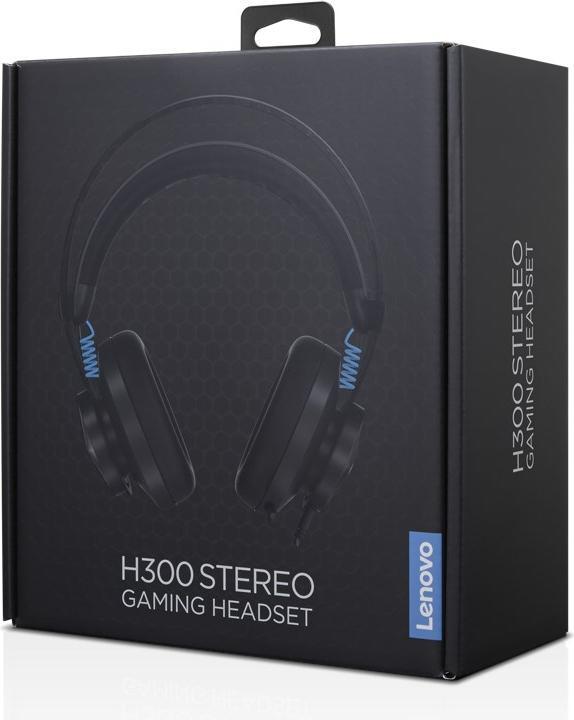 Actual product image Lenovo Legion H300 Headphones Wired Headband Gaming Black (Cable)