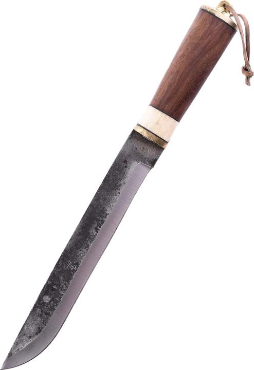 Immagine prodotto Battle Merchant Coltello con manico in legno e fodero in pelle (27.50 cm)