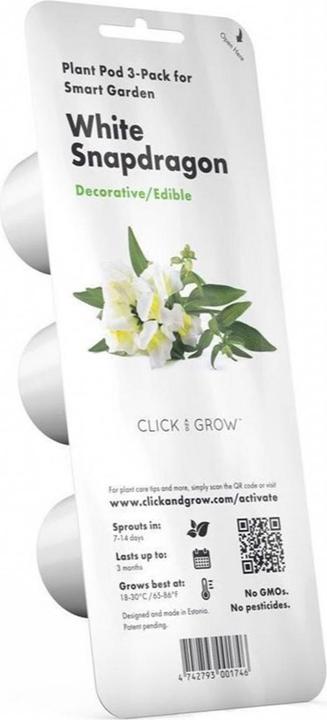 Click and Grow Seeds White snapdragon 3-pack