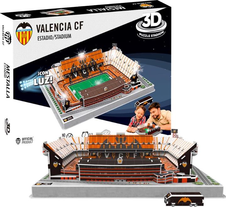 Actual product image Eleven Force Valencia CF Mestalla Stadium 3D Puzzle with LED (87 pieces)