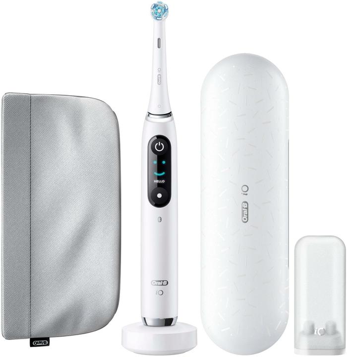 Actual product image Oral-B iO Series 9, White Alabaster Luxe Edition Elektrische Zahnbürste (Oscillating toothbrush)