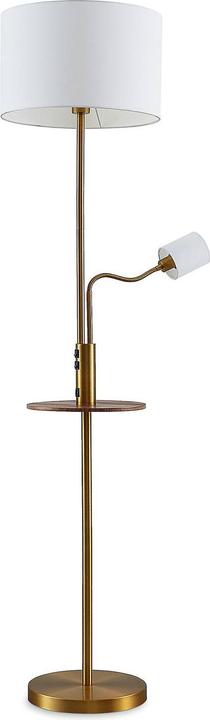 Actual product image Lindby Aovan floor lamp with shelf and USB, bronze (E27)