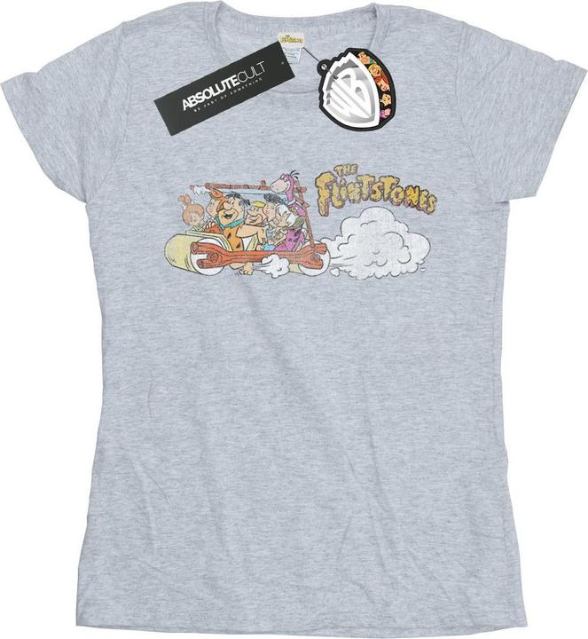 Produktbild The Flintstones Family Car Distressed TShirt (XXL)