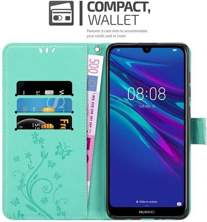 Actual product image Cadorabo Flower Book Cover (Huawei Y6 (2019))