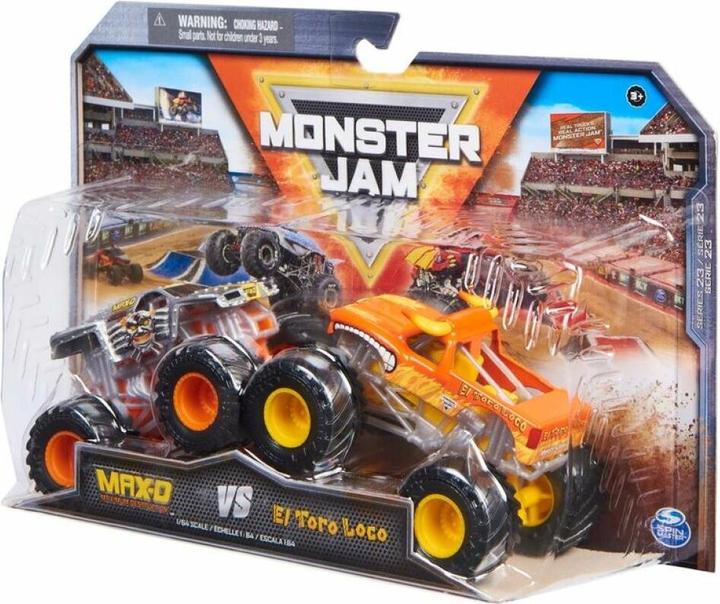 Actual product image Spin Master Monster Jam, Official Max-D Vs. El Toro Loco Die-Cast Monster Trucks, 1:64 Scale, Kids Toys for Boys