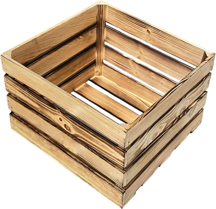 Immagine prodotto Natura Punto Scatola portaoggetti in legno, fiammato (40 x 30 x 40 cm)