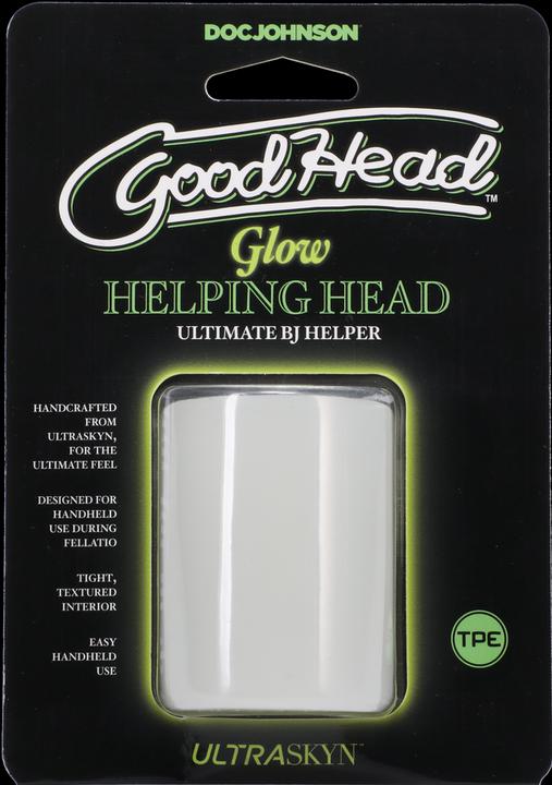 Produktbild Doc Johnson Glow Helping Head - Masturbator Sleeve - Frost / Green Glow