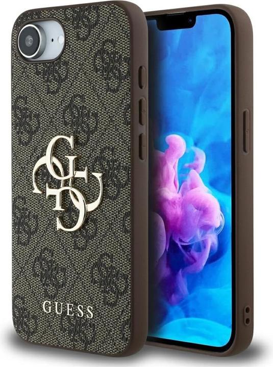 Immagine prodotto Guess PU 4G Metal Logo Case für Apple iPhone SE (2024) - grey (Apple iPhone 16e)