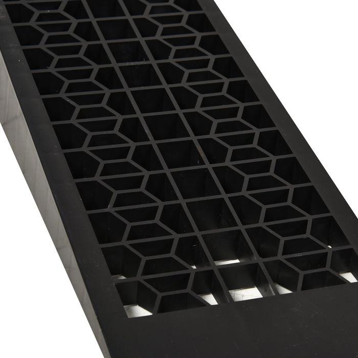 Actual product image Swisshandel24 2 Drive-on ramp, sleeper ramp, kerb ramp, rubber ramps, PP, black, 70 x 20 x 8 cm
