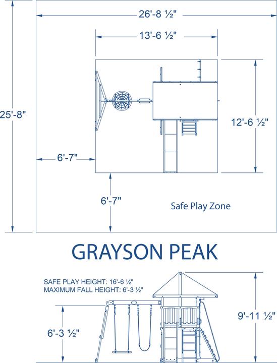 Produktbild Backyard Discovery Grayson Peak Spielturm mit Schaukeln, Rutsche und Kletterwand