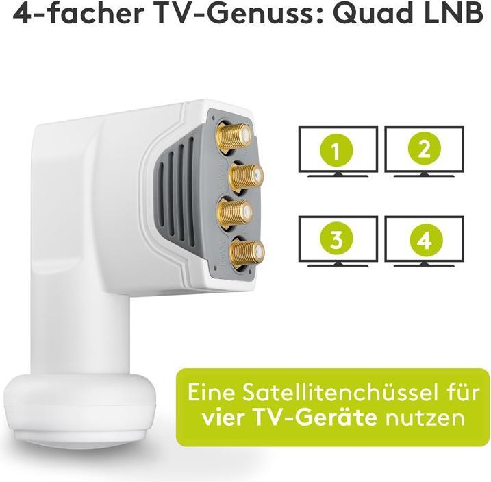 Produktbild Goobay Universal Quattro LNB (Quattro LNB, 40mm)