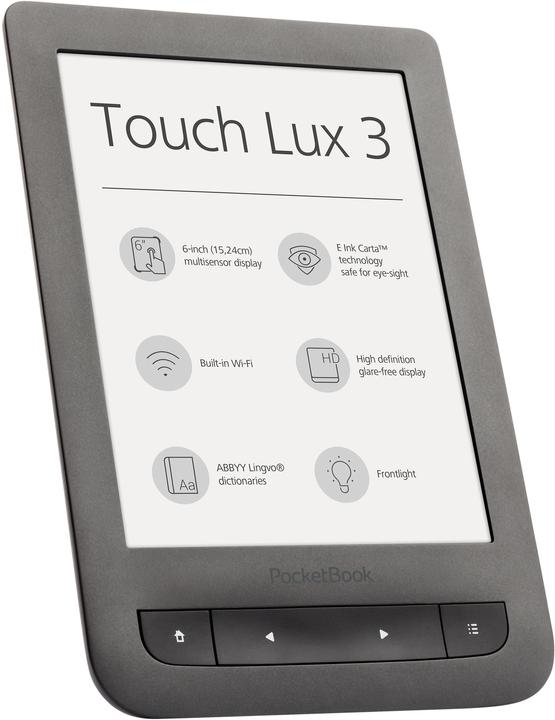 Produktbild PocketBook Touch Lux 3 (6", 4 GB, Dunkelgrau)