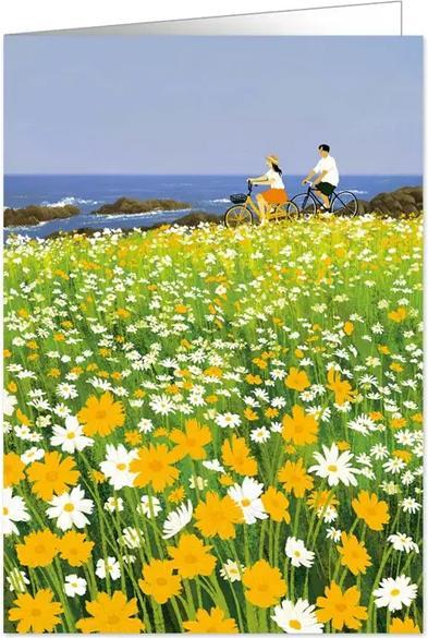 Image du produit Quire Carte Couple dans un champ de fleurs