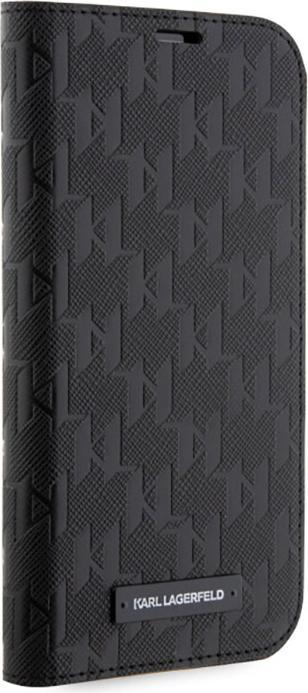 Produktbild Karl Lagerfeld iPhone 14 6.1 Saffiano Monogram bookcase (Apple iPhone 14, Apple iPhone 13)
