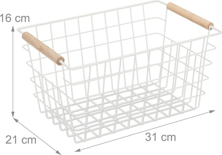 Immagine prodotto Relaxdays 3x cesta in metallo (3 x, 31 x 21 x 16 cm)