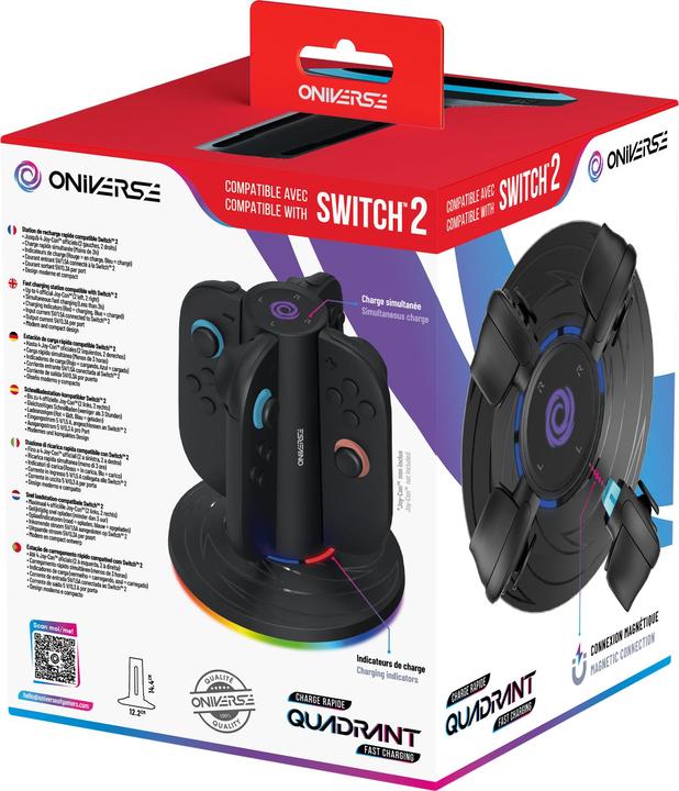 Actual product image Oniverse QUADRANT Magnetische Ladestation für 4 Joycons™ - Gaming-Zubehör (Switch)