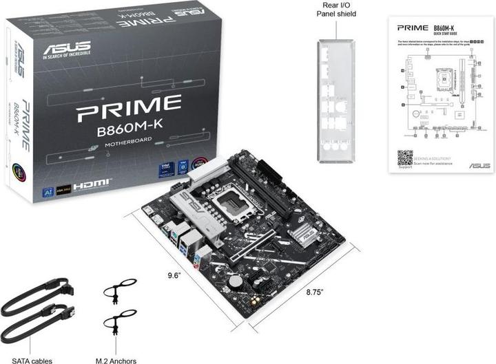 Produktbild ASUS PRIME B860M-K (LGA 1851, Intel B860, mATX)