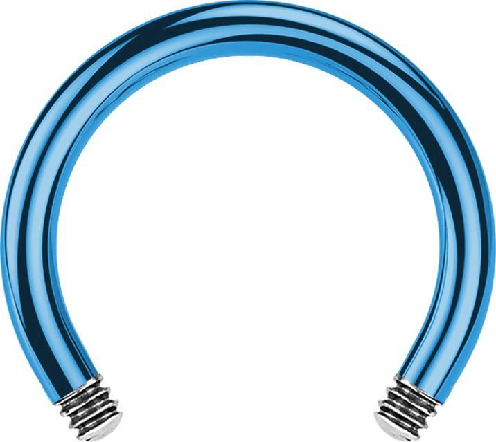 Actual product image Star Piercing Micro Circular Barbell Rod light blue (without brass, Titanium G23)