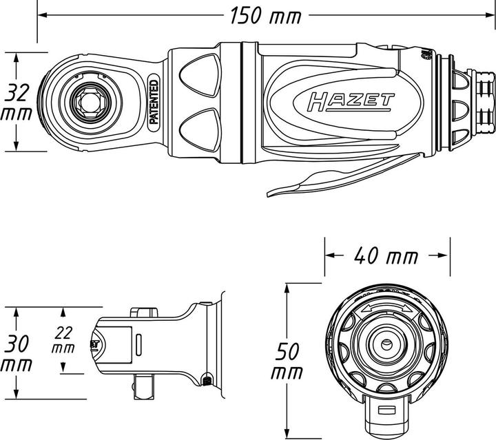 Actual product image HAZET 9020p-2 (1/4")