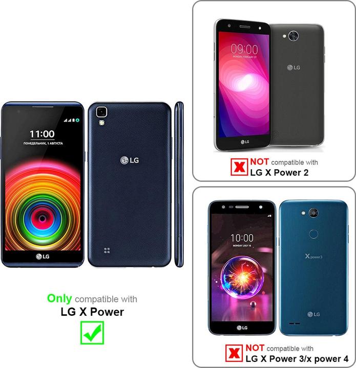 Productafbeelding Cadorabo Boek Onzichtbare Magneethoes (LG X Power)