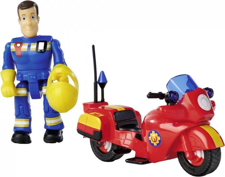 Actual product image Simba Sam fire brigade motorbike with figure
