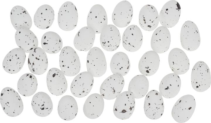 Produktbild VBS Eier "Gesprenkelt", H 3 cm, 35 Stück, Weiss, Styropor (35 x)