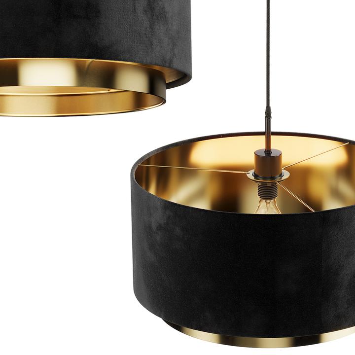 Actual product image Vichy Hängeleuchter Goldamo, Schwarz/Gold (E27)