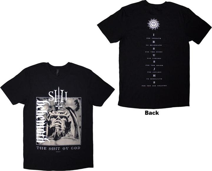 Behemoth The Shit Ov God Vertical Logo Cover Back Print