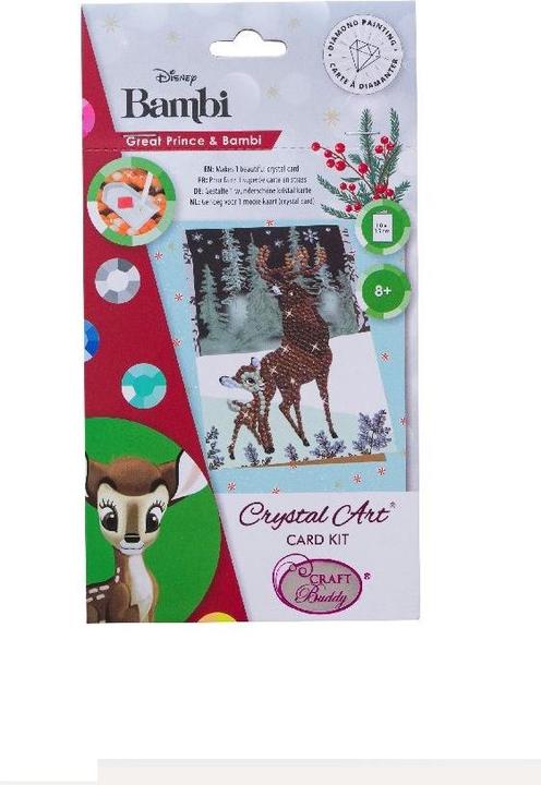 Actual product image Craft Buddy Bambi and Son, 10x15cm Crystal Art Card