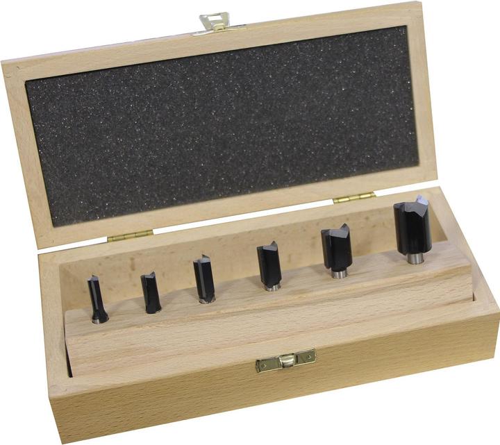 Fisch Tools Nutfräsersatz 973CT06A04 Hartmetall Schaft-Ø 8 mm 6-teilig