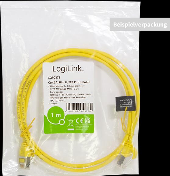 Actual product image LogiLink Network cable (STP, CAT6a, 0.50 m)