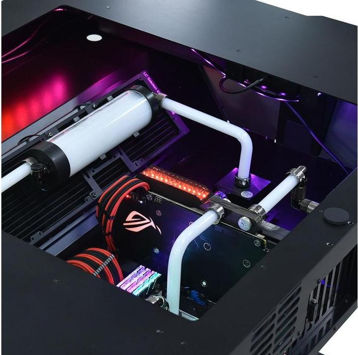 Produktbild Lian-Li DK-04F Schreibtischkoffer (höhenverstellbar) - Schwarz (ATX, mATX, Mini-ITX, E-ATX)