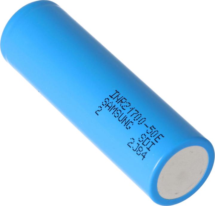 Actual product image Samsung Battery INR21700 50E max. 15A (1 pcs., 21700, 5000 mAh)