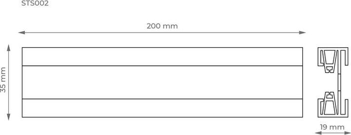 Nährwerte und Zutaten Trc Profile Reces Sts002b 2m Black