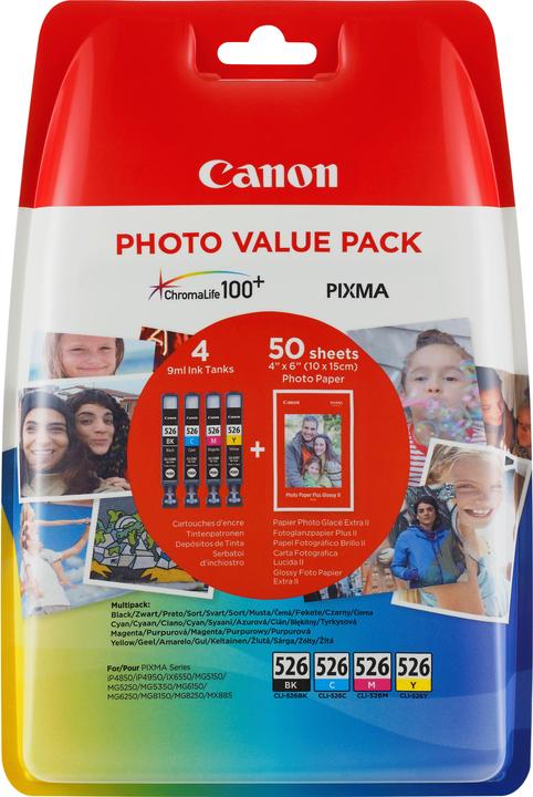 Actual product image Canon CLI-526 Multipack (M, C, Y, FC)