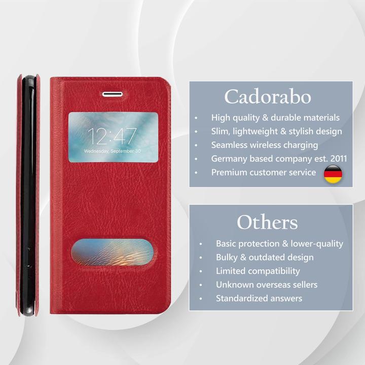 Produktbild Cadorabo Book mit View Doppelfenster Cover (Apple iPhone 7, Apple iPhone SE (2nd Gen))