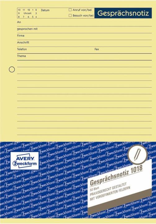 Produktbild Avery Gesprächsnotiz (50 x)