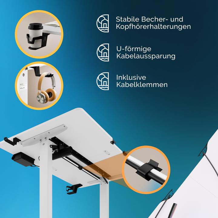Produktbild Casaria Höhenverstellbarer Schreibtisch (110 x 60 x 118 cm)