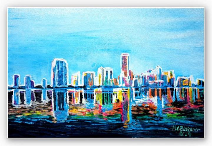 Actual product image Trenddeko Bleichner - Miami in Neon Shimmer (45 x 30 cm)