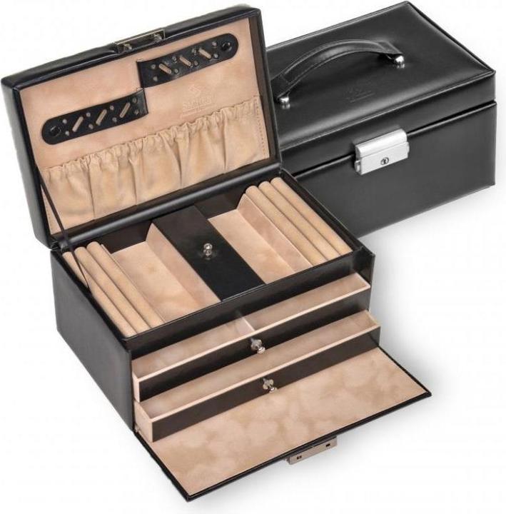 Produktbild Sacher 27.107.010.443 - Schmuckkoffer Eva New Classic, schwarz (Echt Leder )