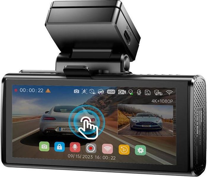 Produktbild AZDome M580 (GPS-Empfänger, WLAN, Beschleunigungssensor, Eingebautes Display, Nachtsicht, Eingebautes Mikrofon, 5K)