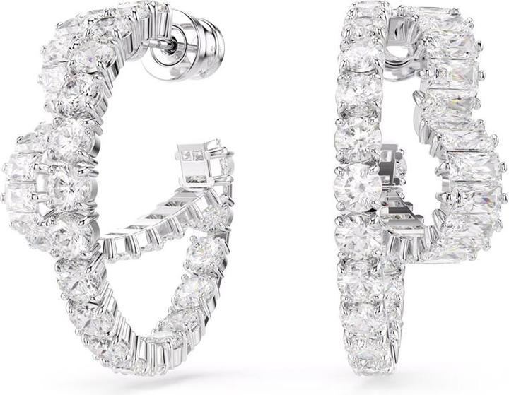 Image du produit Swarovski Matrix Kreolen Verschiedene Schliffe Herz Weiss (Métal Swarovski)