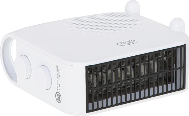 Actual product image Adler Heater AD 7725w Fan heater, 2000 W, Number of power levels 2, Baltas (2000 W)
