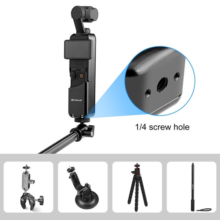 Actual product image Puluz For DJI OSMO Pocket 3 Metal Protection Frame Cage Adapter Bracket (Black) (Osmo Pocket 3)