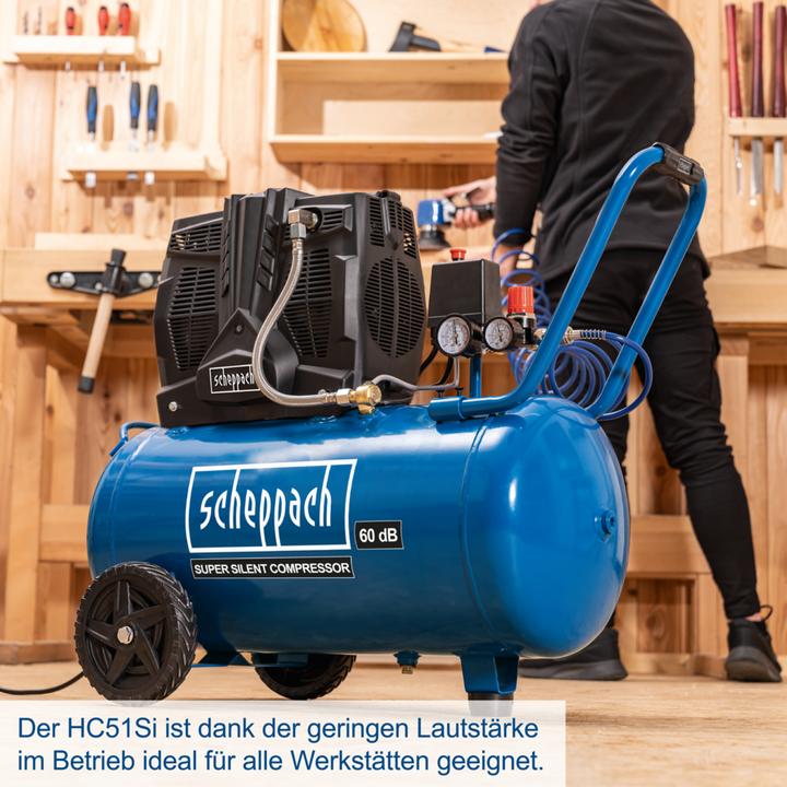 Actual product image Scheppach HC51Si Compressor 230V 50Hz - 50L (8 bar, 50 l)