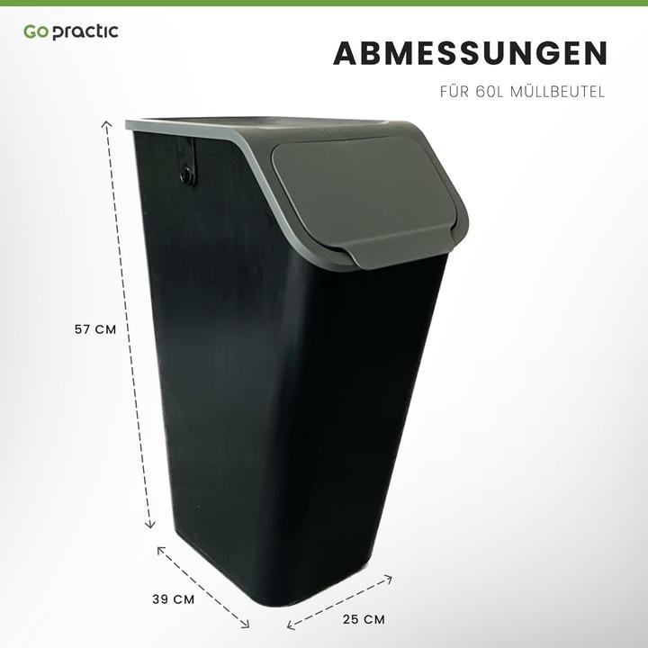 Produktbild Go Practic 4-teiliges Küchenmülleimer-Set (120 l)