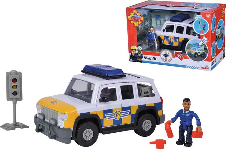 Actual product image Simba FS Sam police car 4x4 with figure