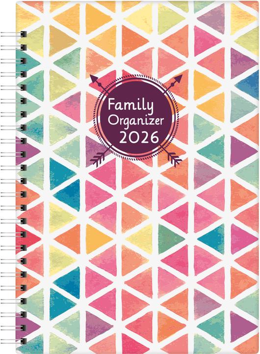Biella Agenda della famiglia (14,5 x 20,5 cm, Tedesco, Inglese, Italiano, Francese)